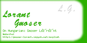 lorant gmoser business card